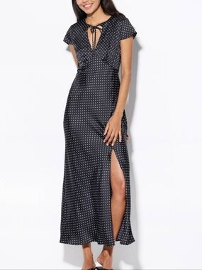 Satin Polka Dot Dress